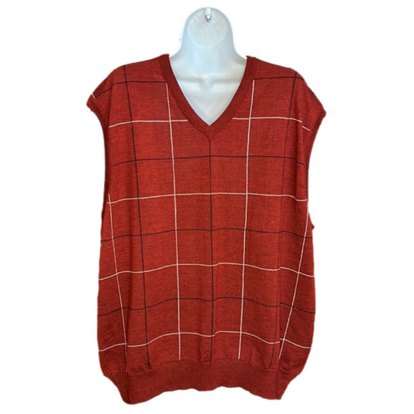Lyle & Scott Scotland 100% Fine Merino Wool Sweater Vest XL - Picture 1 of 5